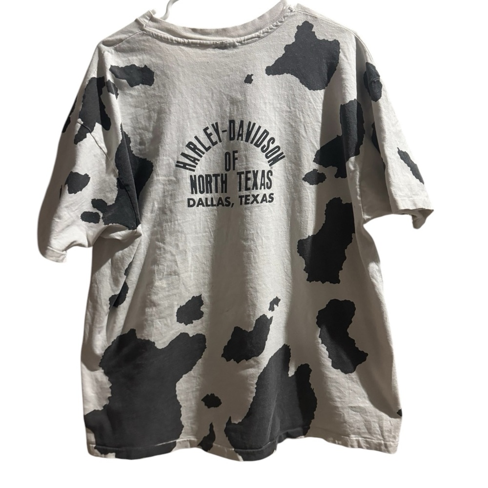 Vintage 90’s Harley-Davidson Cow Print T-Shirt - Picture 2 of 11